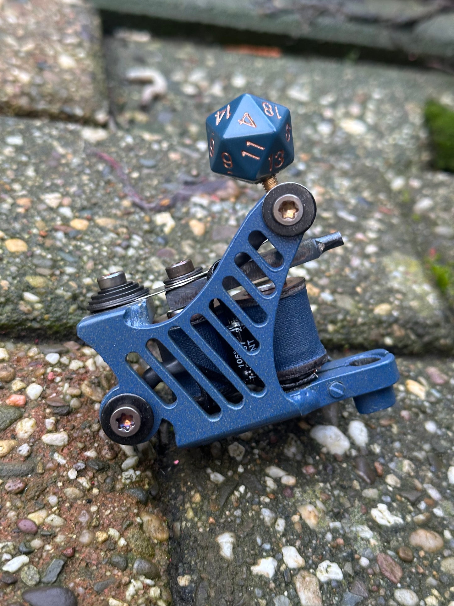 Hollow Spine d20 midnight blue